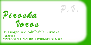 piroska voros business card