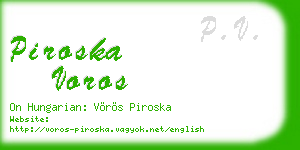 piroska voros business card